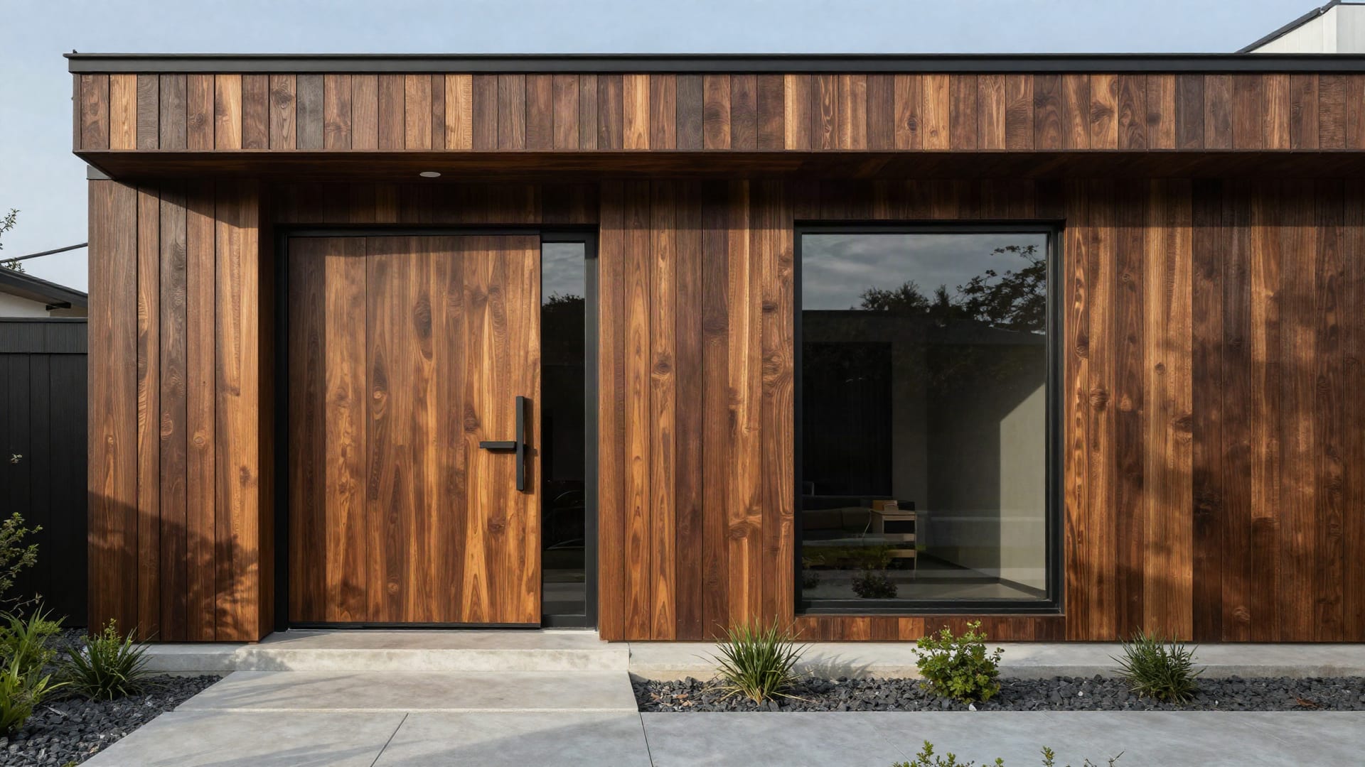 Interior sofisticado ELEVARE — ambiente com painéis texturizados